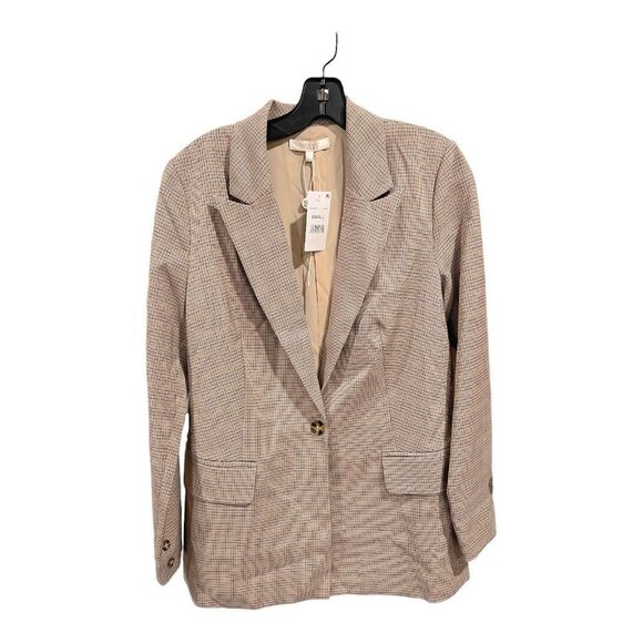 WAYF Wayne Micro Check 1 Button Blazer Jacket - Picture 4 of 7